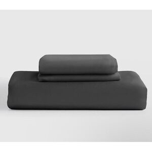 NWT QUINCE BAMBOO FITTED SHEET SET 3 PIECE SHEET SET QUEEN  CHARCOAL  $100